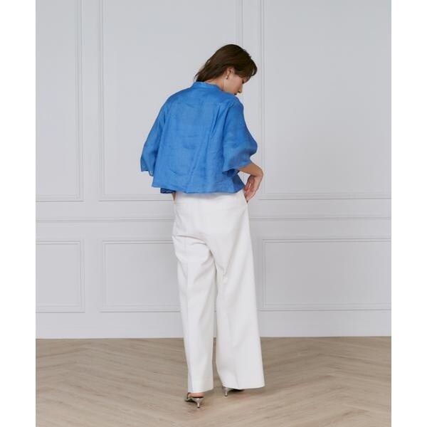 イネド（INED）/《大きいサイズ》リネンコクーンスリーブブラウス