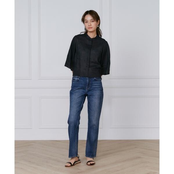 イネド（INED）/《大きいサイズ》リネンコクーンスリーブブラウス