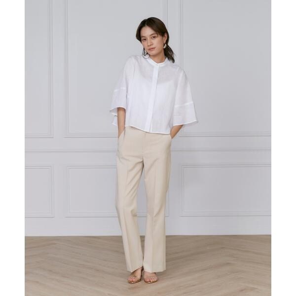 イネド（INED）/《大きいサイズ》リネンコクーンスリーブブラウス