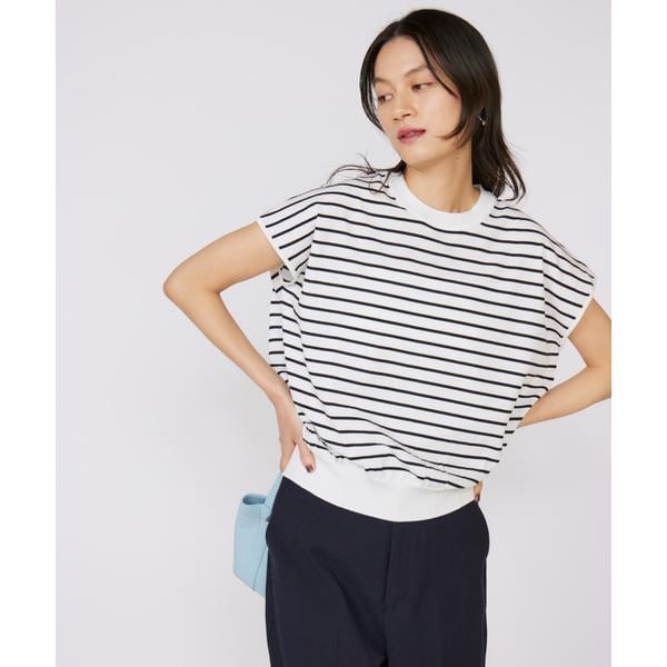 イネド（INED）/《大きいサイズ》フレンチスリーブニットプルオーバー