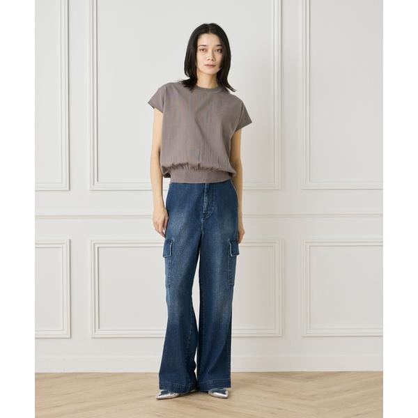 イネド（INED）/《大きいサイズ》フレンチスリーブニットプルオーバー