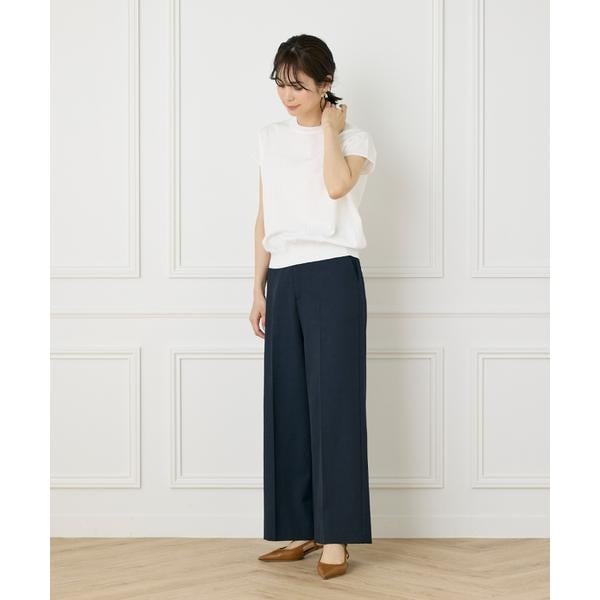 イネド（INED）/《大きいサイズ》フレンチスリーブニットプルオーバー