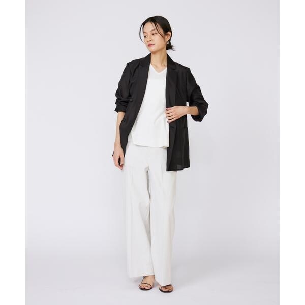 イネド（INED）/《大きいサイズ》シェルタリングドライ美脚ワイドパンツ