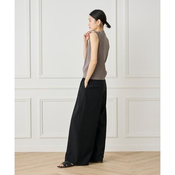 イネド（INED）/《大きいサイズ》ノースリーブワイドリブニット