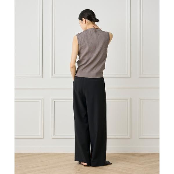 イネド（INED）/《大きいサイズ》ノースリーブワイドリブニット