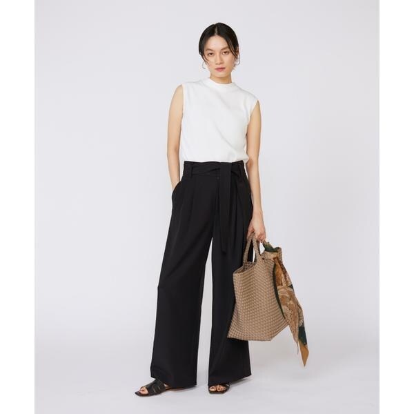 イネド（INED）/《大きいサイズ》ノースリーブワイドリブニット