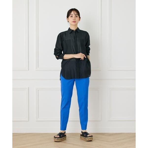 イネド（INED）/《大きいサイズ》《WEB限定カラー》オーガンジーシアーシャツ