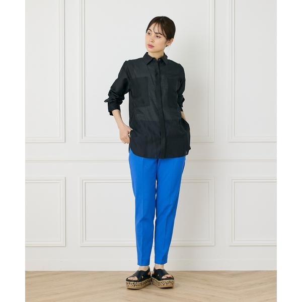 イネド（INED）/《大きいサイズ》《WEB限定カラー》オーガンジーシアーシャツ