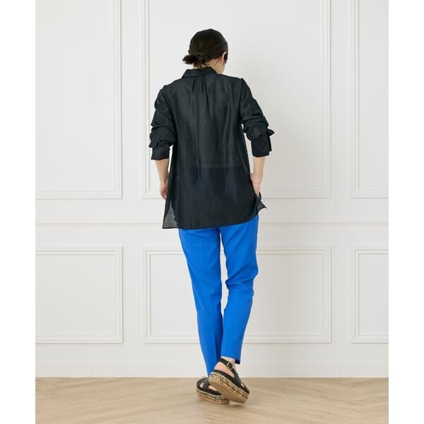 イネド（INED）/《大きいサイズ》《WEB限定カラー》オーガンジーシアーシャツ