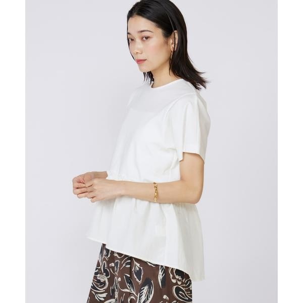 イネド（INED）/《大きいサイズ》ドッキングペプラムカットソー