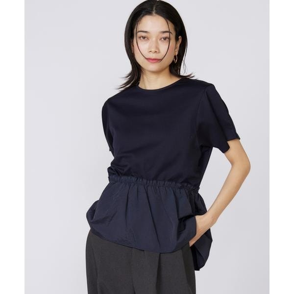 イネド（INED）/《大きいサイズ》ドッキングペプラムカットソー