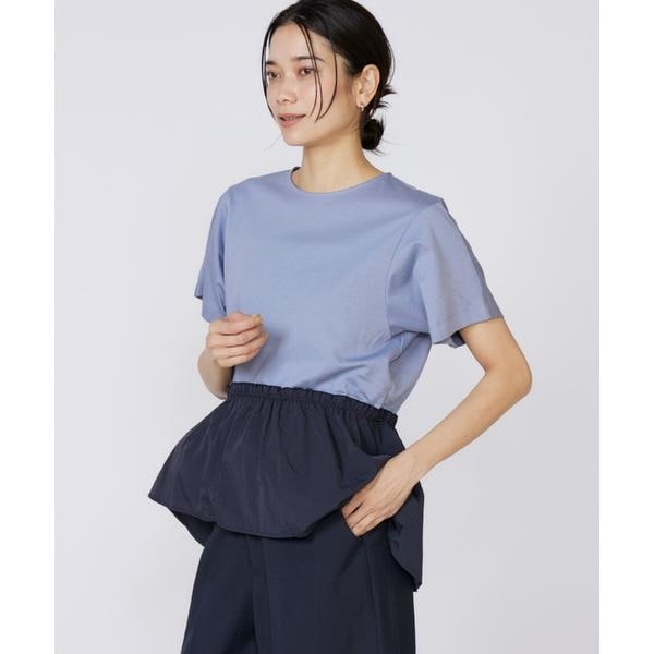 イネド（INED）/《大きいサイズ》ドッキングペプラムカットソー