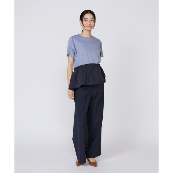 イネド（INED）/《大きいサイズ》ドッキングペプラムカットソー