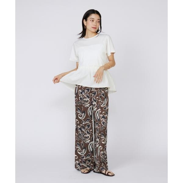 イネド（INED）/《大きいサイズ》ドッキングペプラムカットソー