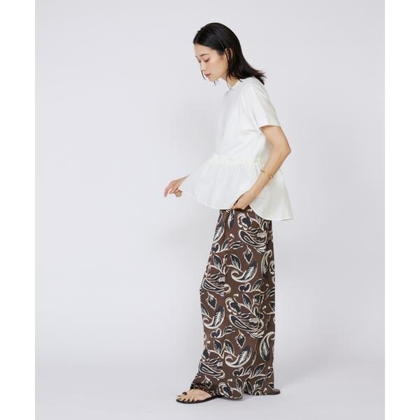 イネド（INED）/《大きいサイズ》ドッキングペプラムカットソー