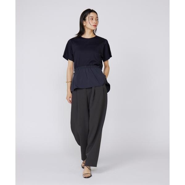 イネド（INED）/《大きいサイズ》ドッキングペプラムカットソー