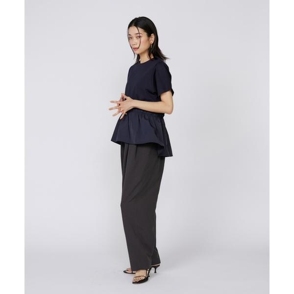 イネド（INED）/《大きいサイズ》ドッキングペプラムカットソー