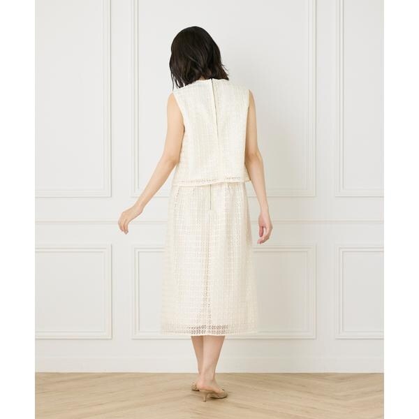 イネド（INED）/《大きいサイズ》ノースリーブレースブラウス