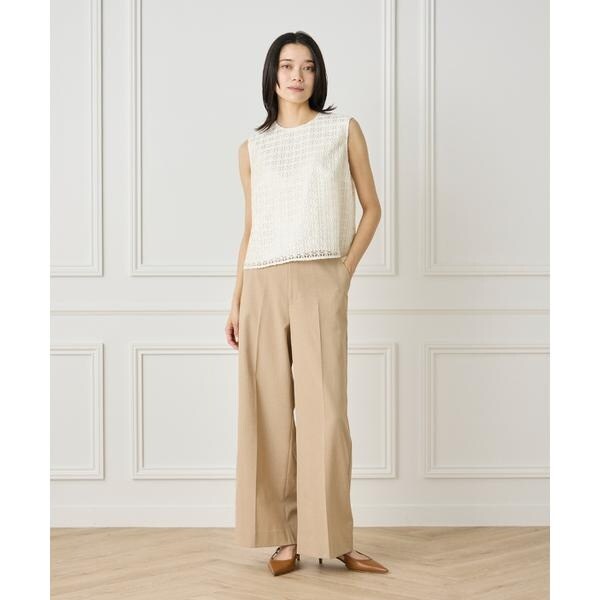 イネド（INED）/《大きいサイズ》ノースリーブレースブラウス