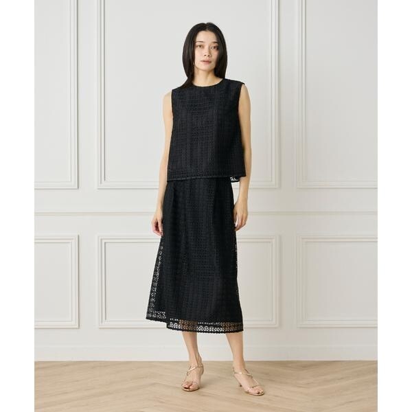 イネド（INED）/《大きいサイズ》ノースリーブレースブラウス