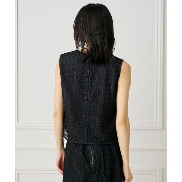 イネド（INED）/《大きいサイズ》ノースリーブレースブラウス