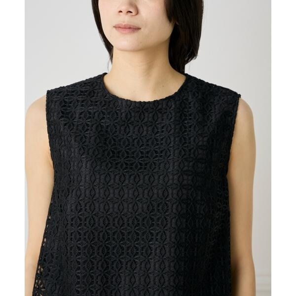 イネド（INED）/《大きいサイズ》ノースリーブレースブラウス