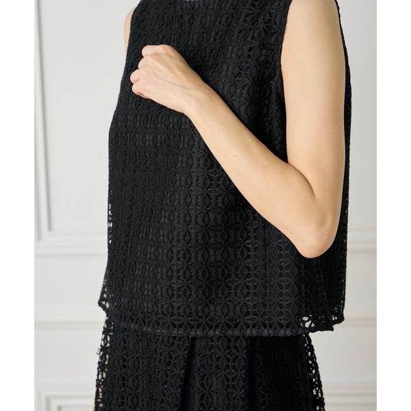 イネド（INED）/《大きいサイズ》ノースリーブレースブラウス