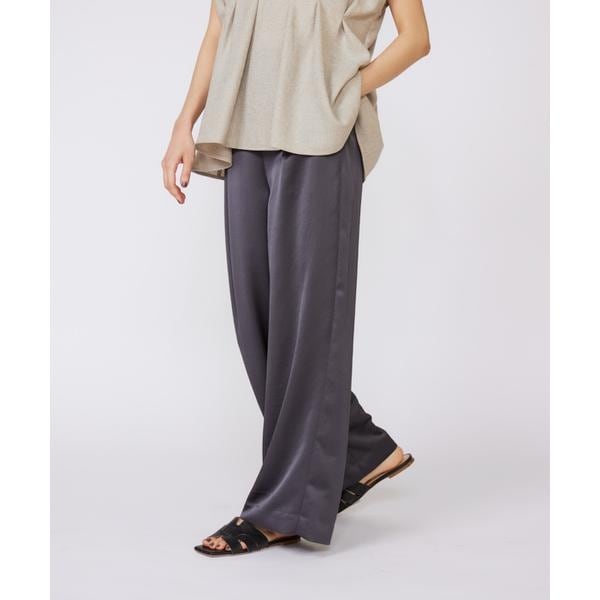 イネド（INED）/《大きいサイズ》イージーワイドサテンパンツ