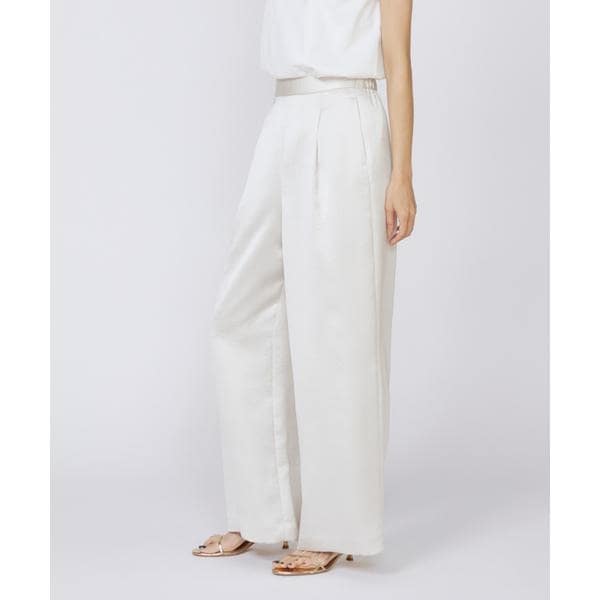 イネド（INED）/《大きいサイズ》イージーワイドサテンパンツ