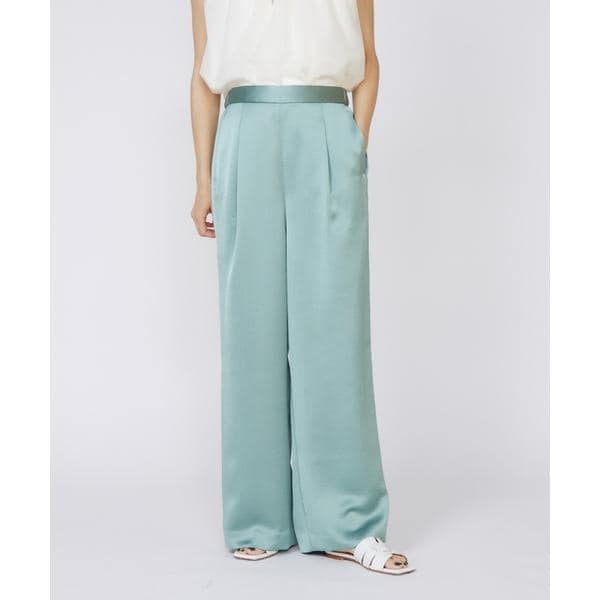 イネド（INED）/《大きいサイズ》イージーワイドサテンパンツ