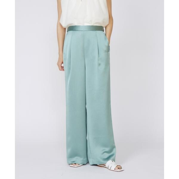 イネド（INED）/《大きいサイズ》イージーワイドサテンパンツ