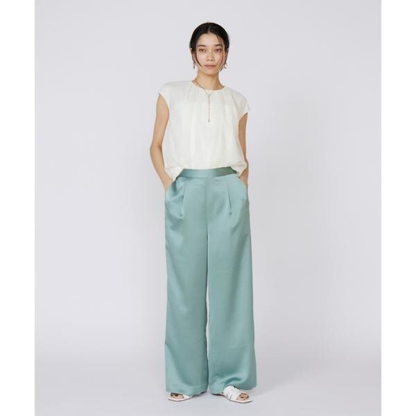 イネド（INED）/《大きいサイズ》イージーワイドサテンパンツ