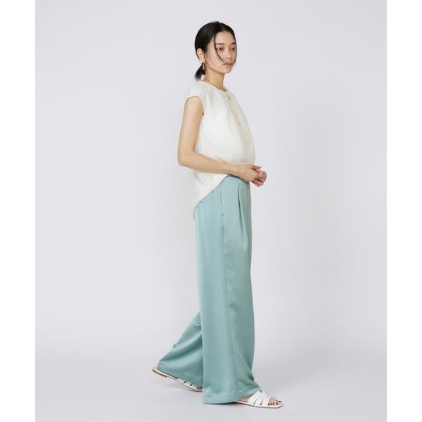 イネド（INED）/《大きいサイズ》イージーワイドサテンパンツ
