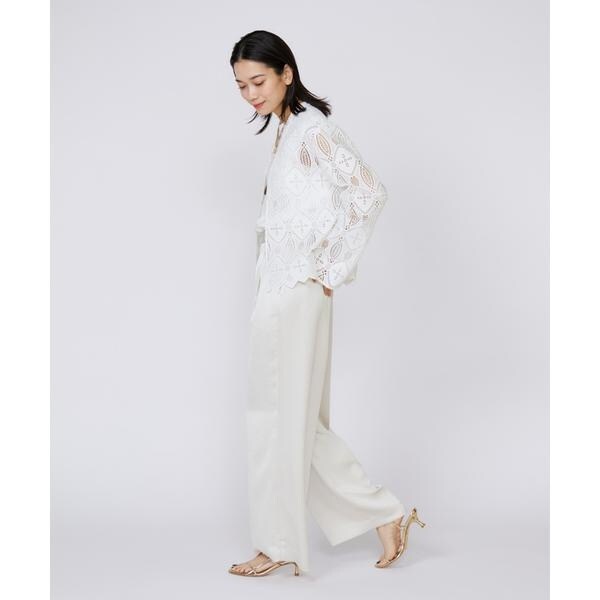 イネド（INED）/《大きいサイズ》イージーワイドサテンパンツ