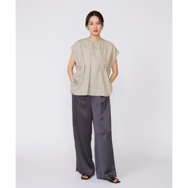 イネド（INED）/《大きいサイズ》イージーワイドサテンパンツ