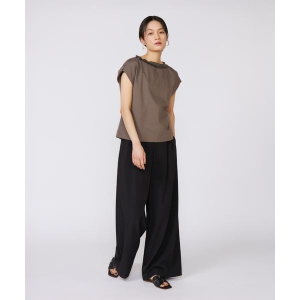 イネド（INED）/《大きいサイズ》タックフリルカットソー