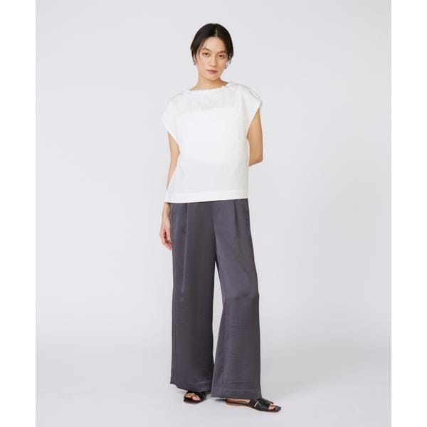 イネド（INED）/《大きいサイズ》タックフリルカットソー