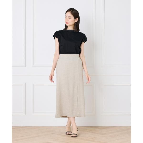 イネド（INED）/《大きいサイズ》タックフリルカットソー