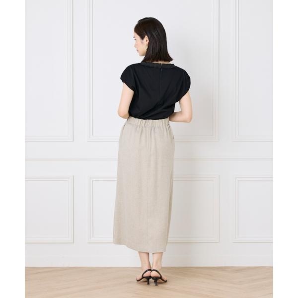 イネド（INED）/《大きいサイズ》タックフリルカットソー