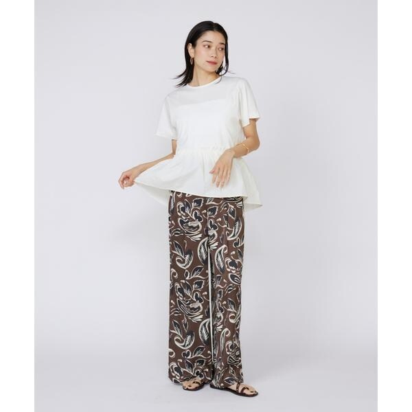 イネド（INED）/《大きいサイズ》イージーワイドプリントパンツ