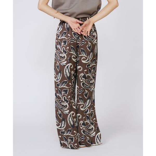 イネド（INED）/《大きいサイズ》イージーワイドプリントパンツ