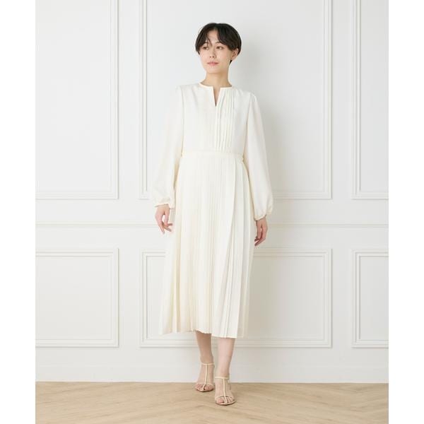 イネド（INED）/《大きいサイズ》クラシックプリーツワンピース《la veille by SUPERIOR CLOSE