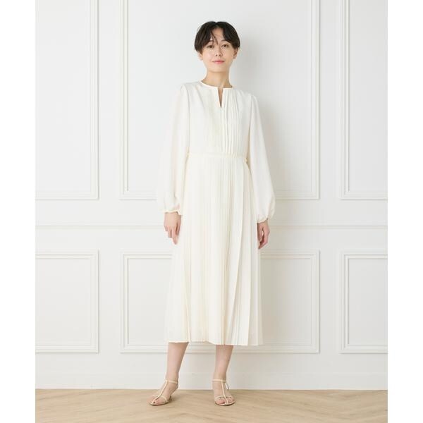 イネド（INED）/《大きいサイズ》クラシックプリーツワンピース《la veille by SUPERIOR CLOSE