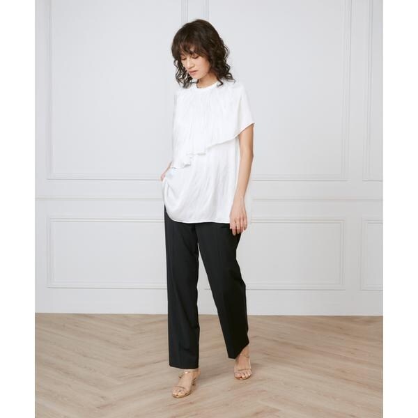 イネド（INED）/《大きいサイズ》ストレートパンツ《la veille by SUPERIOR CLOSET》