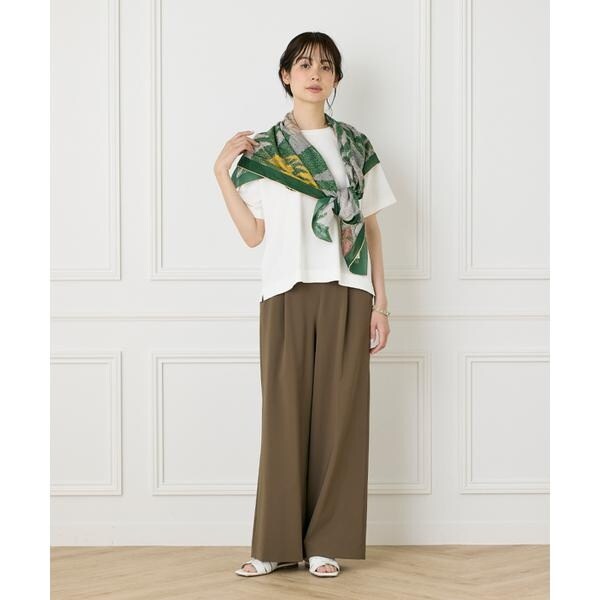 イネド（INED）/《大きいサイズ》《WEB限定》Tシャツ風プルオーバーサマーニット