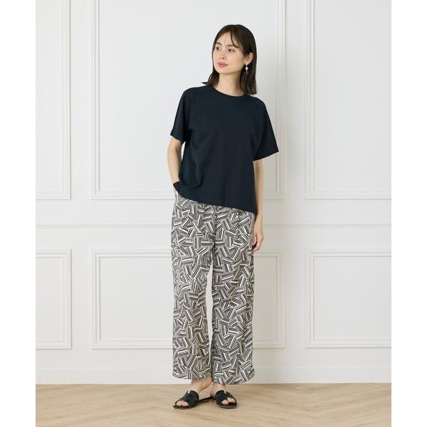 イネド（INED）/《大きいサイズ》《WEB限定》Tシャツ風プルオーバーサマーニット