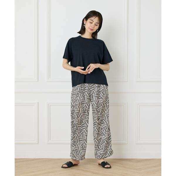 イネド（INED）/《大きいサイズ》《WEB限定》Tシャツ風プルオーバーサマーニット