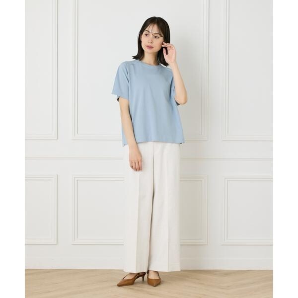 イネド（INED）/《大きいサイズ》《WEB限定》Tシャツ風プルオーバーサマーニット