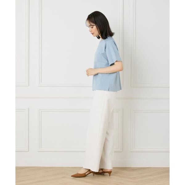 イネド（INED）/《大きいサイズ》《WEB限定》Tシャツ風プルオーバーサマーニット