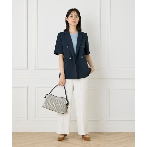 イネド（INED）/《大きいサイズ》《WEB限定》Tシャツ風プルオーバーサマーニット